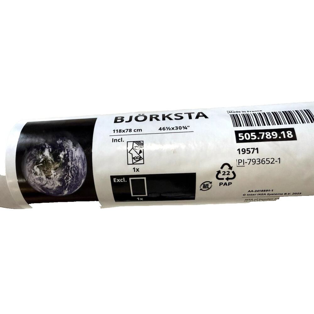 IKEA BJÖRKSTA Picture “The Planet Earth” Wall Art 46½ x 30¾"-NEW
